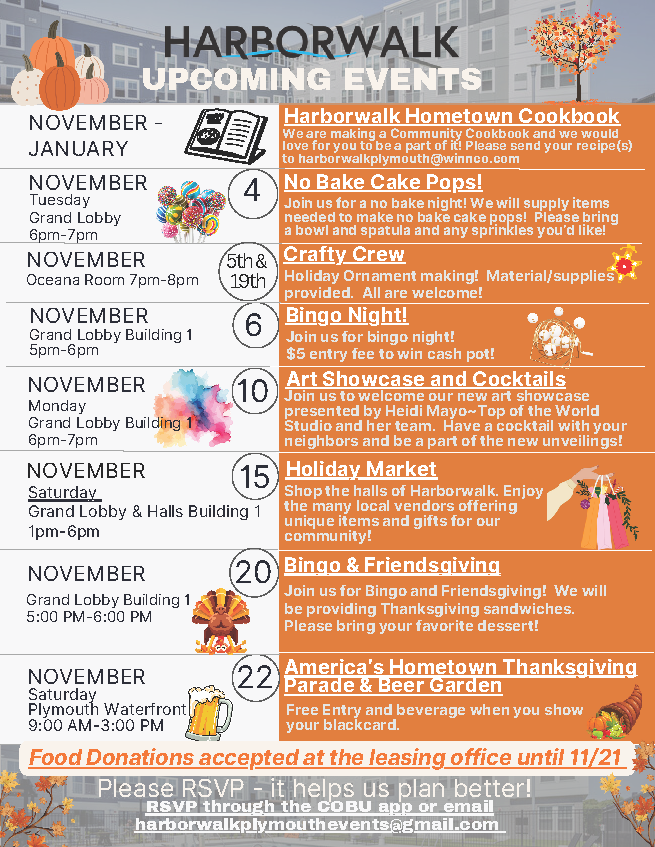 November Events Calendar